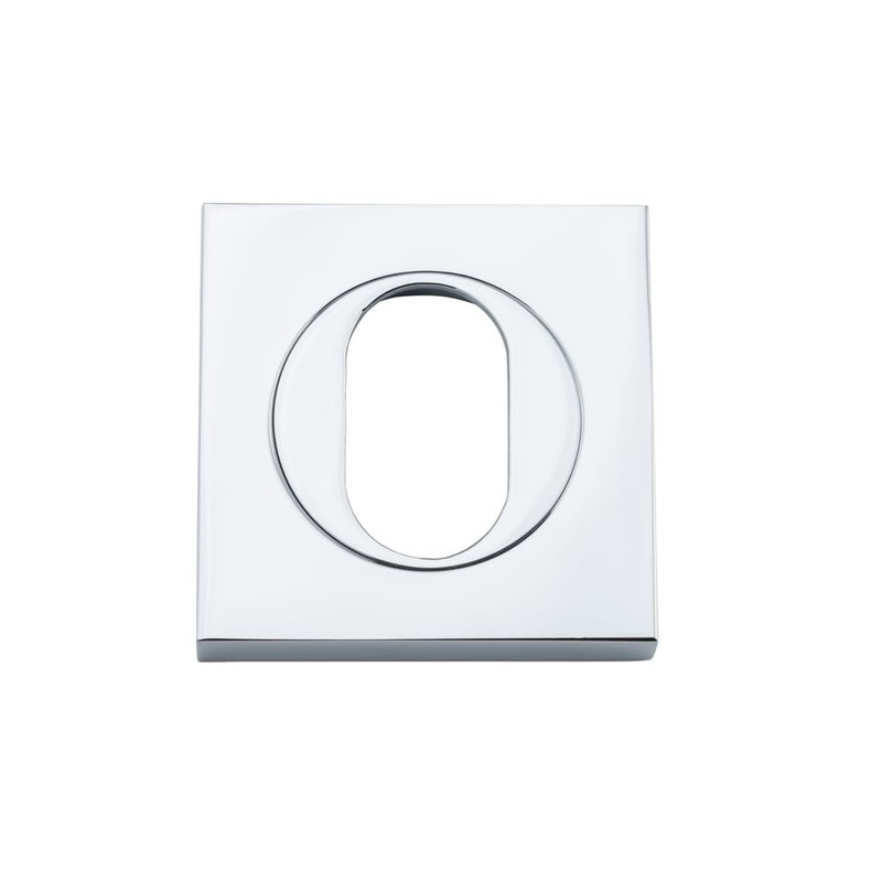 Escutcheon Oval Square Pair Polished Chrome H52xW52xP10mm