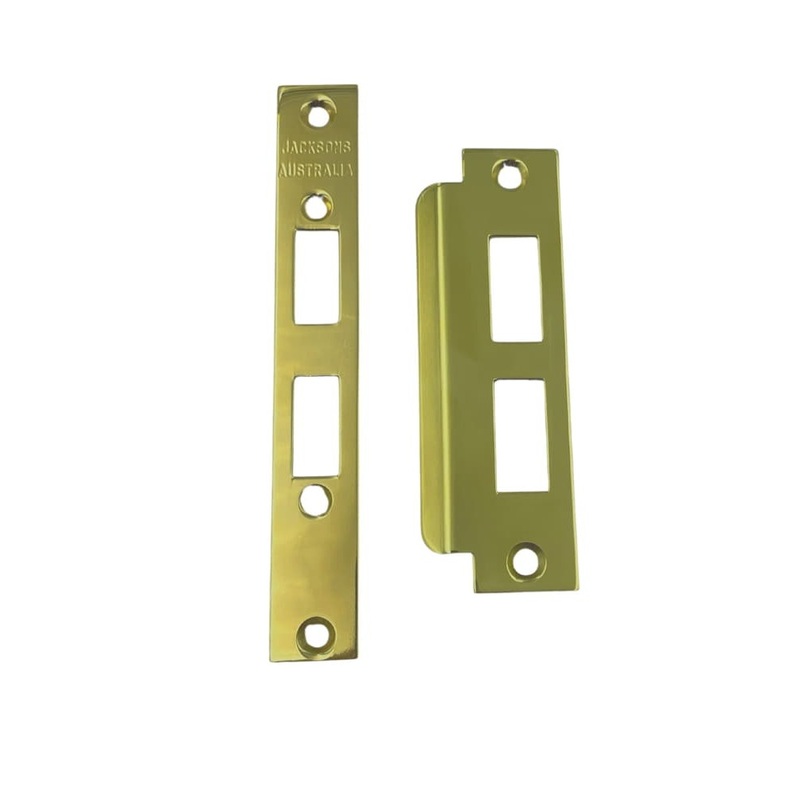 Jackson’s Lock Plate Kit Only Plain Polished Brass