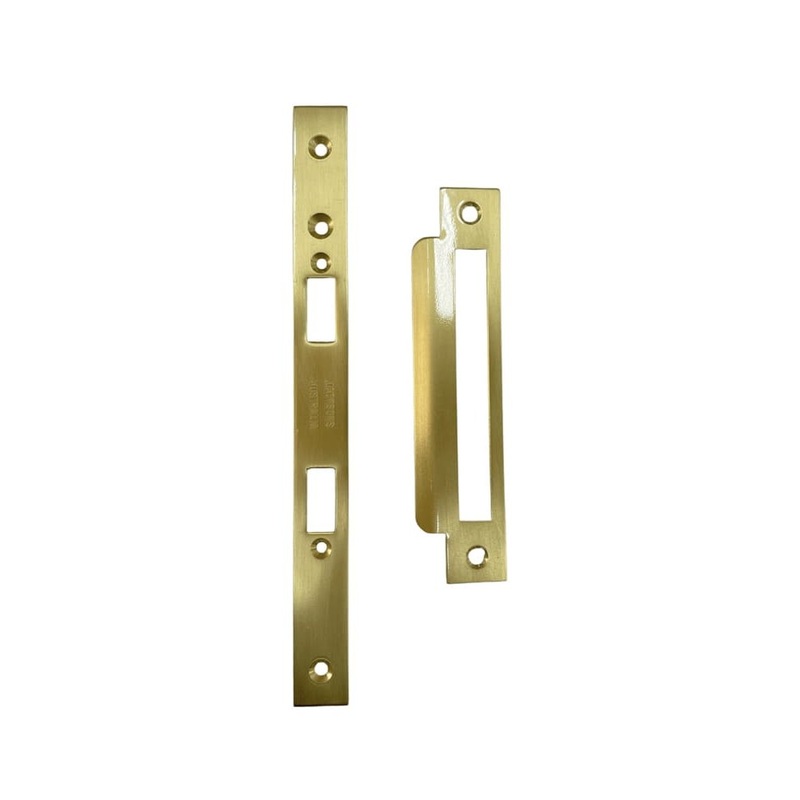 Jackson’s Lock Plate Kit Plain Long Satin Brass