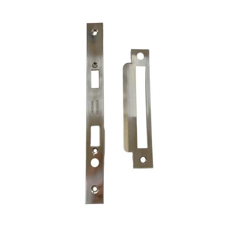 Jackson’s Lock Plate Kit Plain Long Satin Nickel