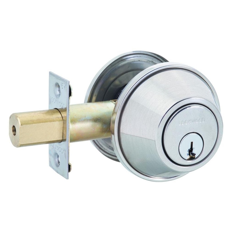 Lockwood Deadbolt Double Cylinder Polished Stainless Steel