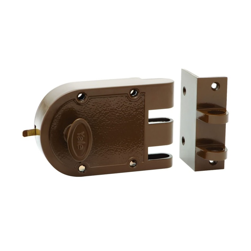 Yale Deadlock Single Cylinder Brown