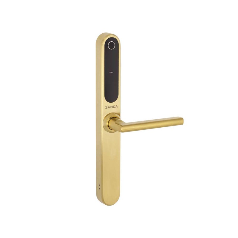 Zanda Stealth Electronic Lock Long Satin Brass