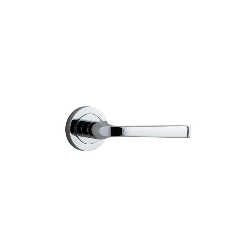 Door Lever Annecy Round Rose Polished Chrome