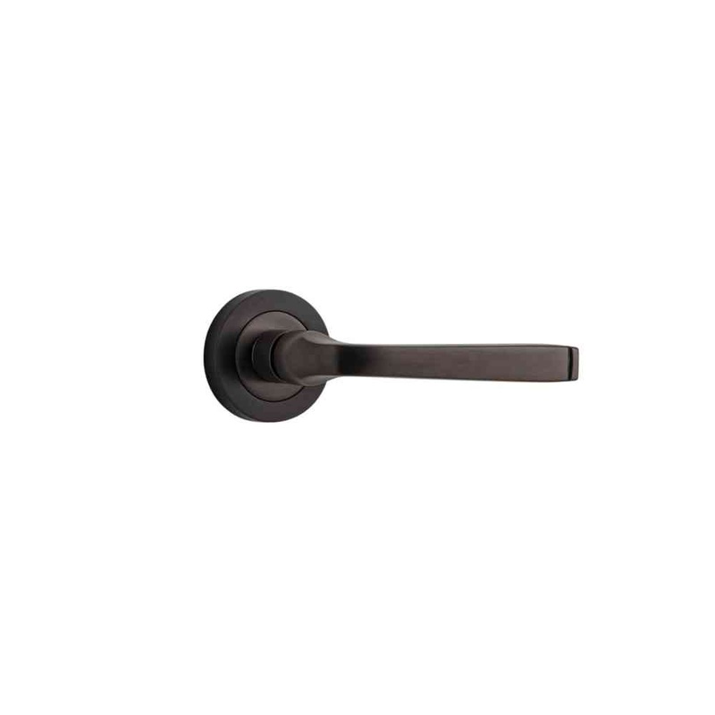 Door Lever Annecy Round Rose Signature Brass