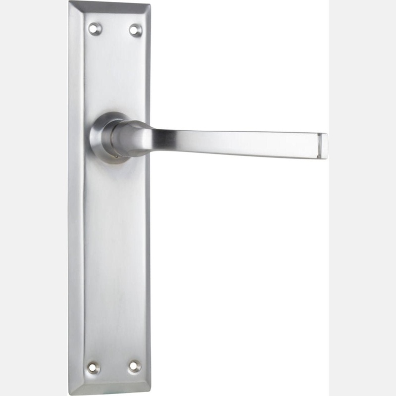 Door Lever Menton Latch Pair Satin Chrome