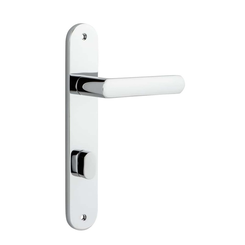 Door Lever Osaka Oval Privacy Pair Polished Chrome