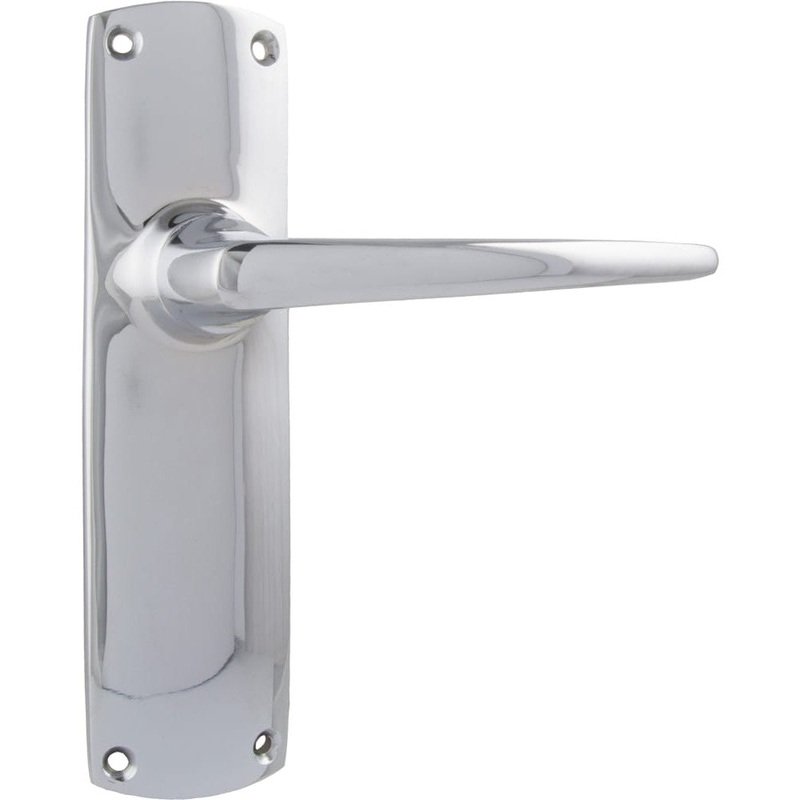 Door Lever Retro Latch Pair Chrome Plated