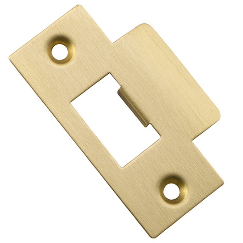 T’ Striker For Tube Latch Universal To Suit Metal Door Frame Brushed Gold PVD