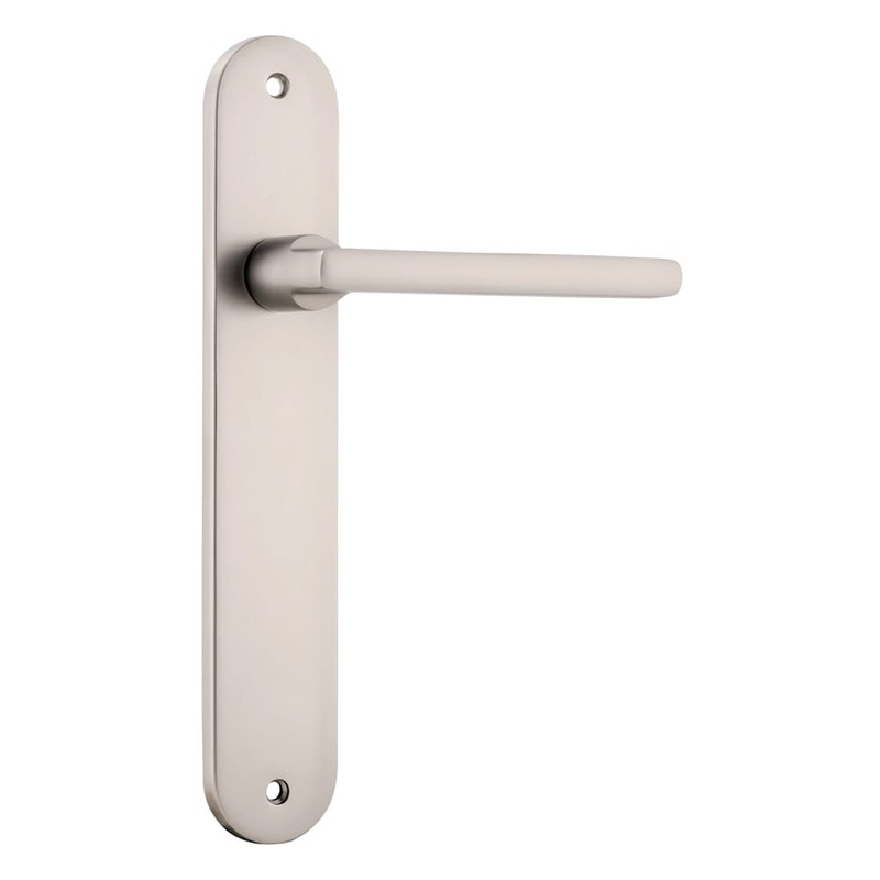 Door Lever Baltimore Oval Latch Satin Nickel