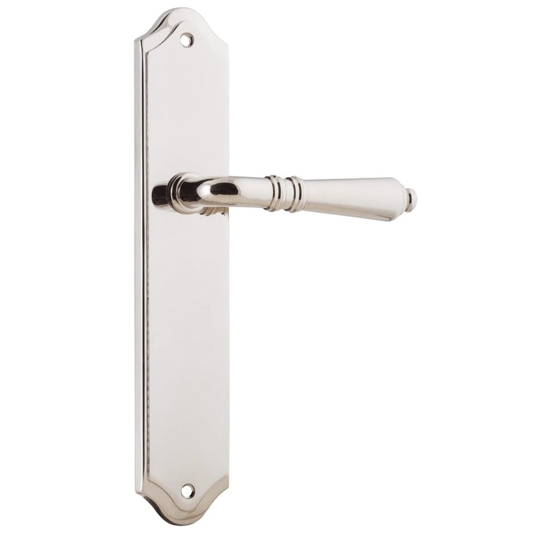 Door Lever Sarlat Shouldered Latch Polished Nickel