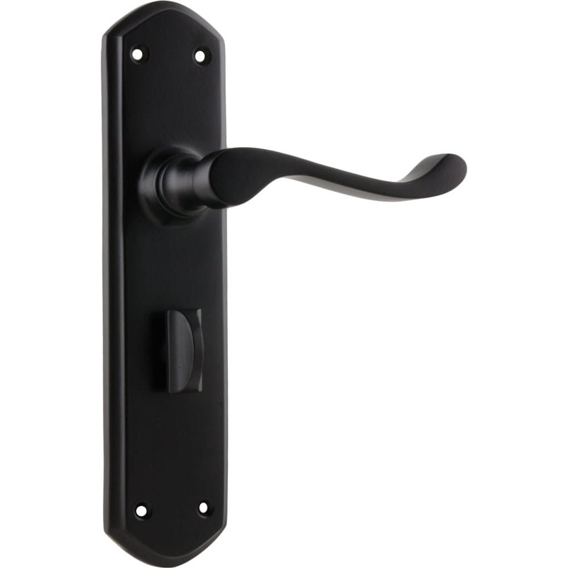 Door Lever Windsor Privacy Pair Matt Black
