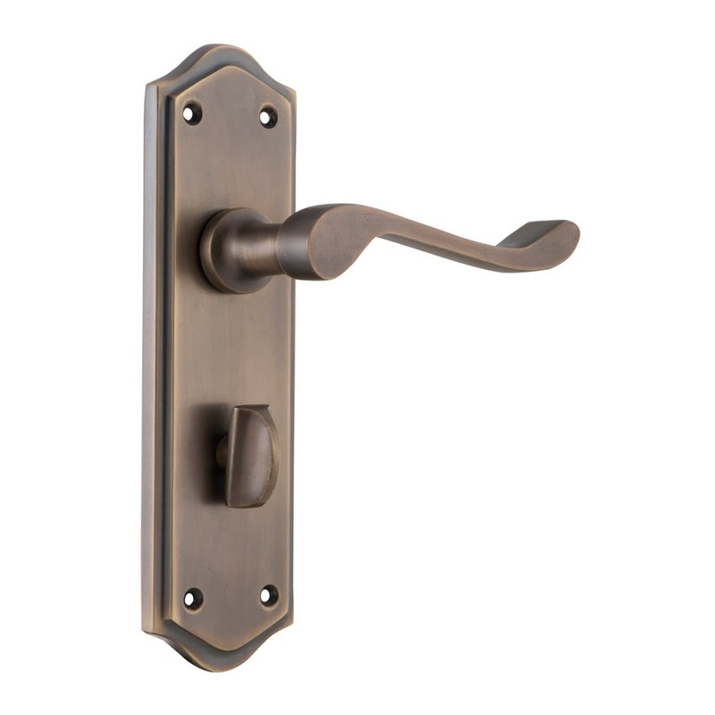Door Lever Henley Privacy Pair Antique Brass