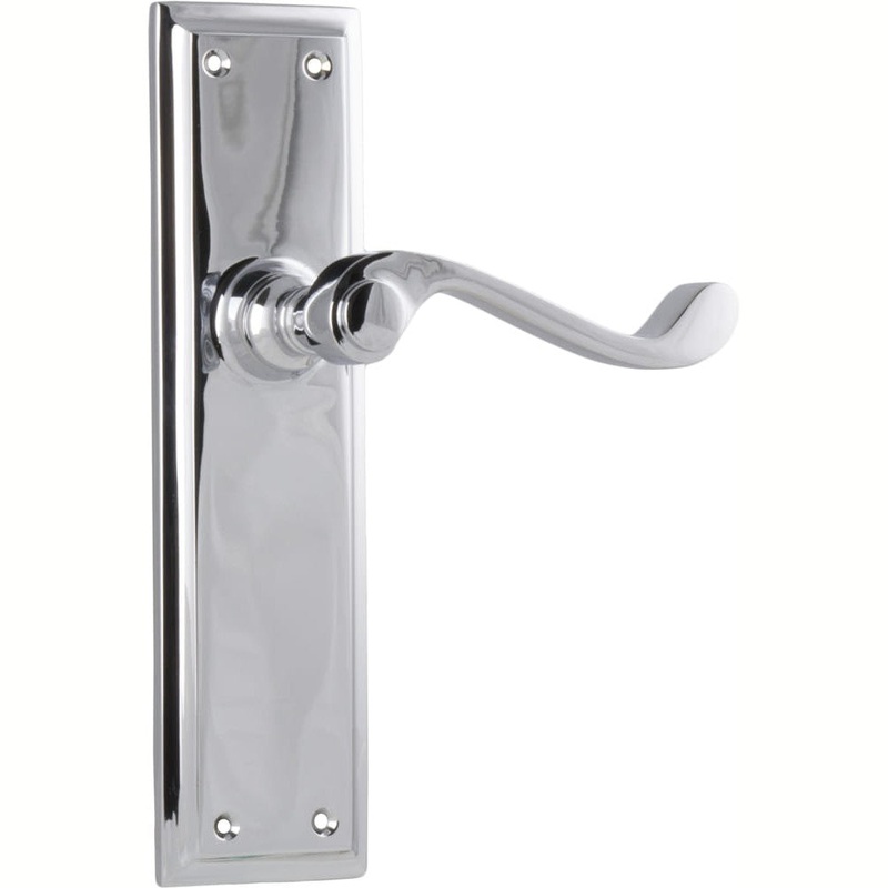 Door Lever Milton Latch Pair Chrome Plated