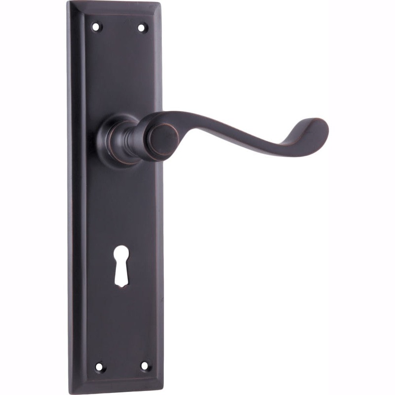 Door Lever Milton Lock Pair Antique Copper