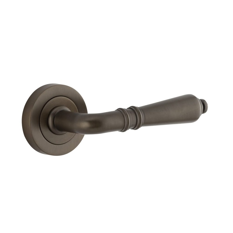 Door Lever Sarlat Round Rose Signature Brass