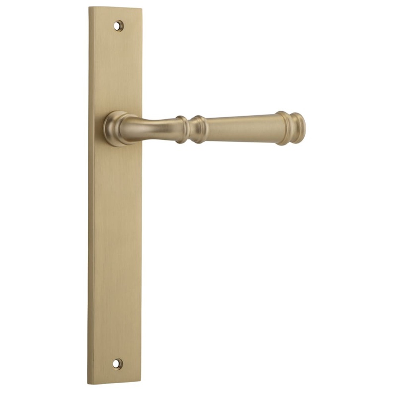 Door Lever Verona Rectangular Latch Brushed Brass