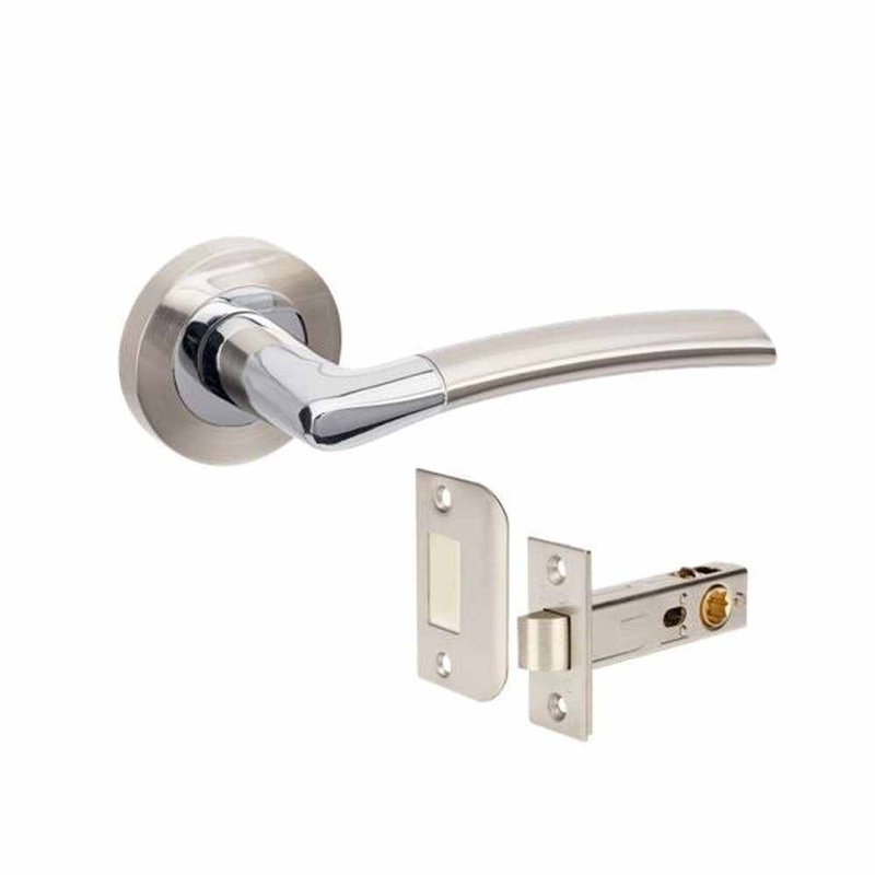 Zanda Luxe Passage Set Brushed Nickel and Chrome Plated (Two-Toned)