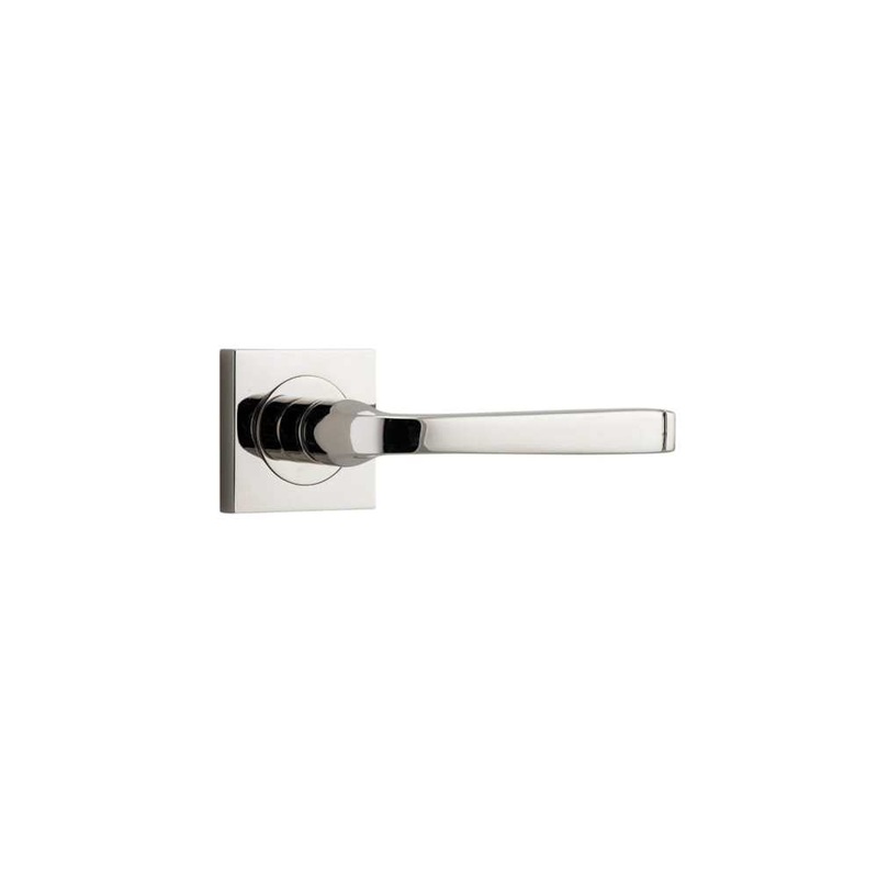 Door Lever Annecy Square Rose Polished Nickel