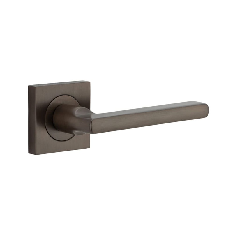 Door Lever Baltimore Square Rose Signature Brass