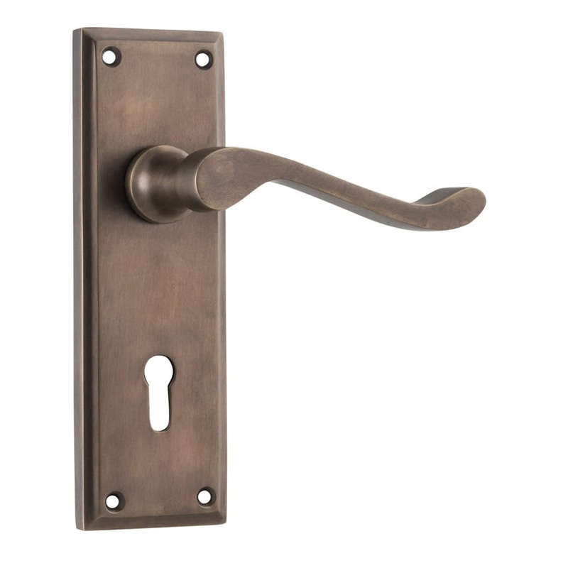 Door Lever Camden Lock Pair Antique Brass