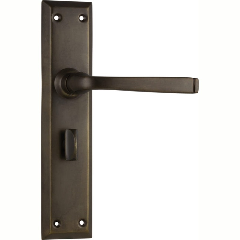 Door Lever Menton Privacy Pair Antique Brass