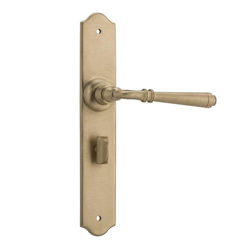Door Lever Reims Privacy Pair Unlacquered Satin Brass