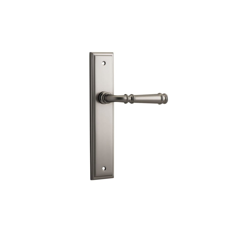 Door Lever Verona Stepped Latch Satin Nickel