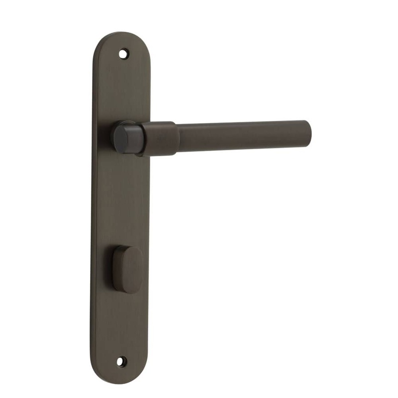 Door Lever Helsinki Oval Privacy Pair Signature Brass