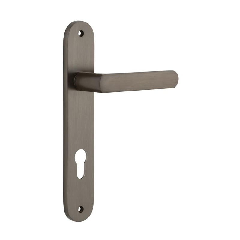 Door Lever Osaka Oval Euro Pair Signature Brass