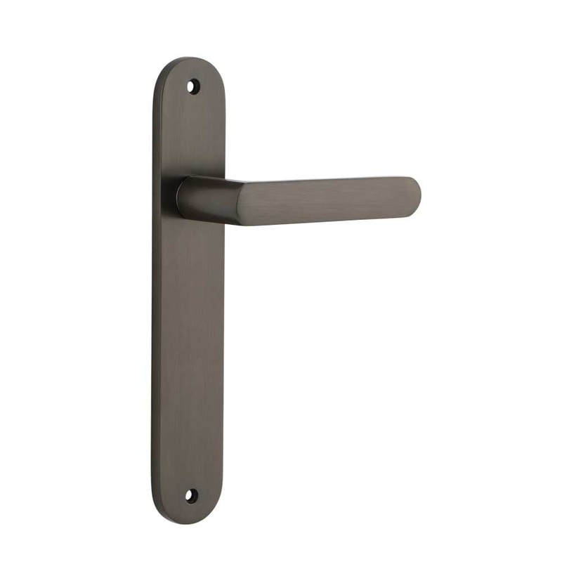 Door Lever Osaka Oval Latch Pair Signature Brass