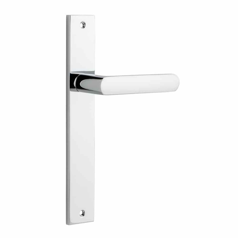 Door Lever Osaka Rectangular Latch Pair Polished Chrome