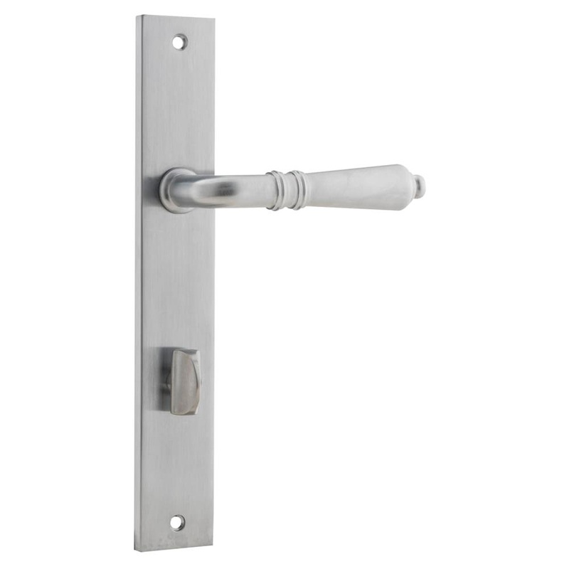 Door Lever Sarlat Rectangular Privacy Brushed Chrome