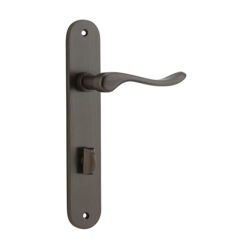 Door Lever Stirling Oval Privacy Pair Signature Brass