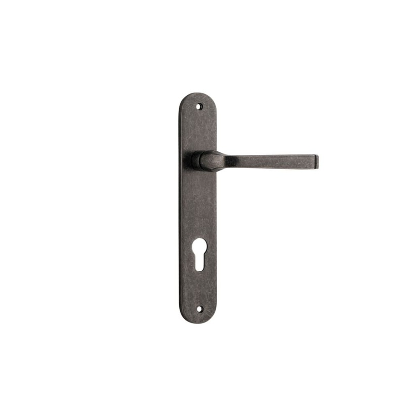 Door Lever Annecy Oval Euro Distressed Nickel