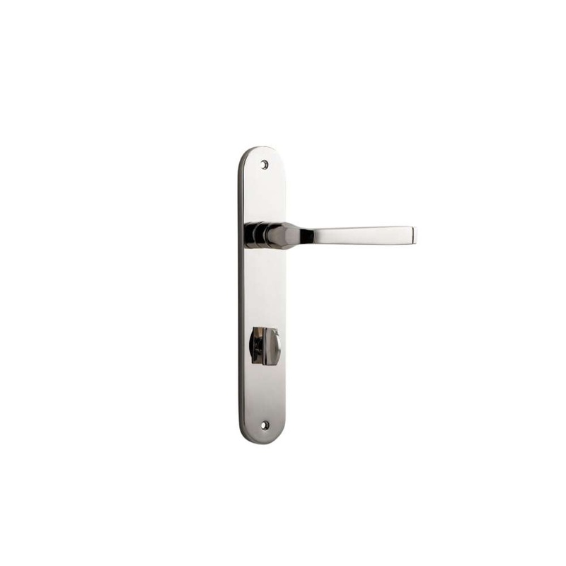 Door Lever Annecy Oval Privacy Polished Nickel