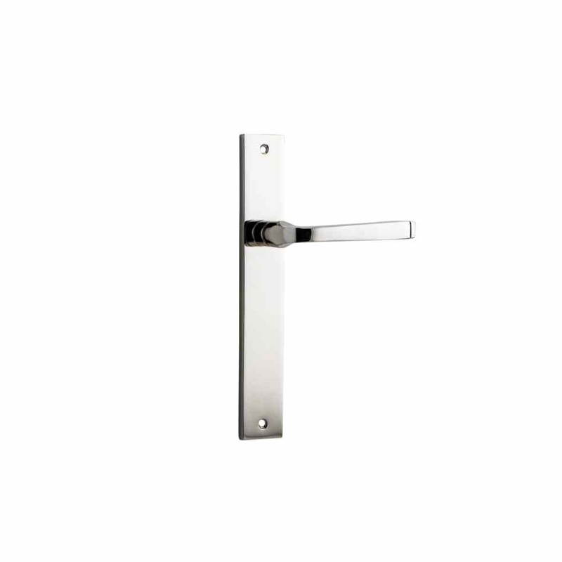 Door Lever Annecy Rectangular Latch Polished Nickel