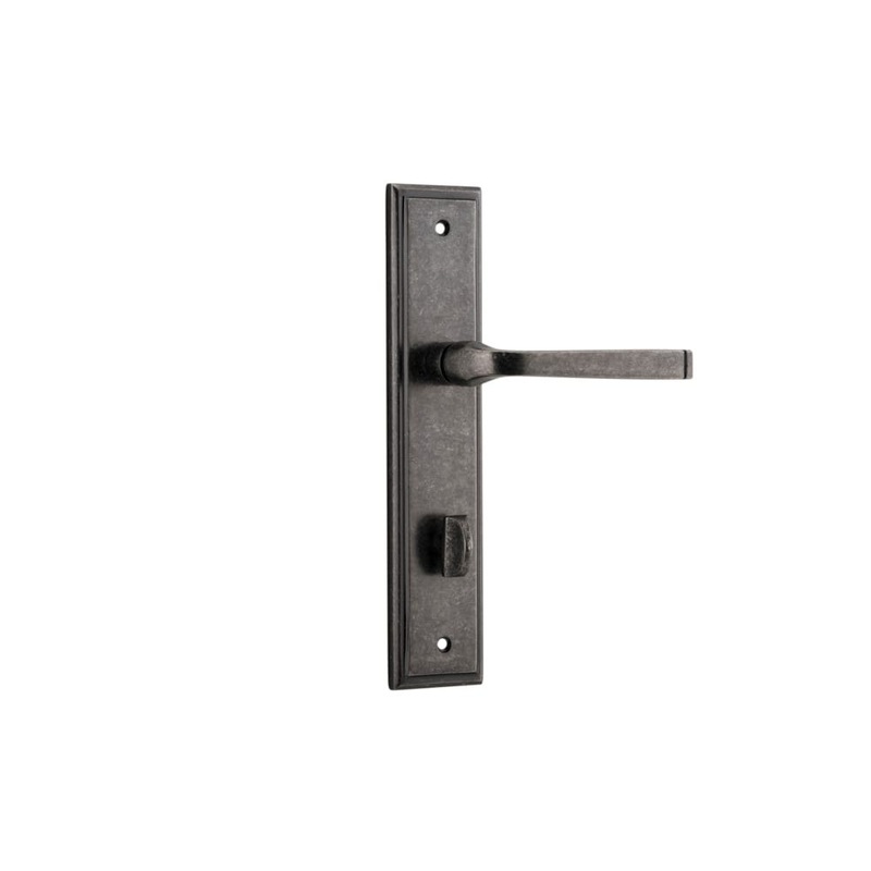 Door Lever Annecy Stepped Privacy Distressed Nickel