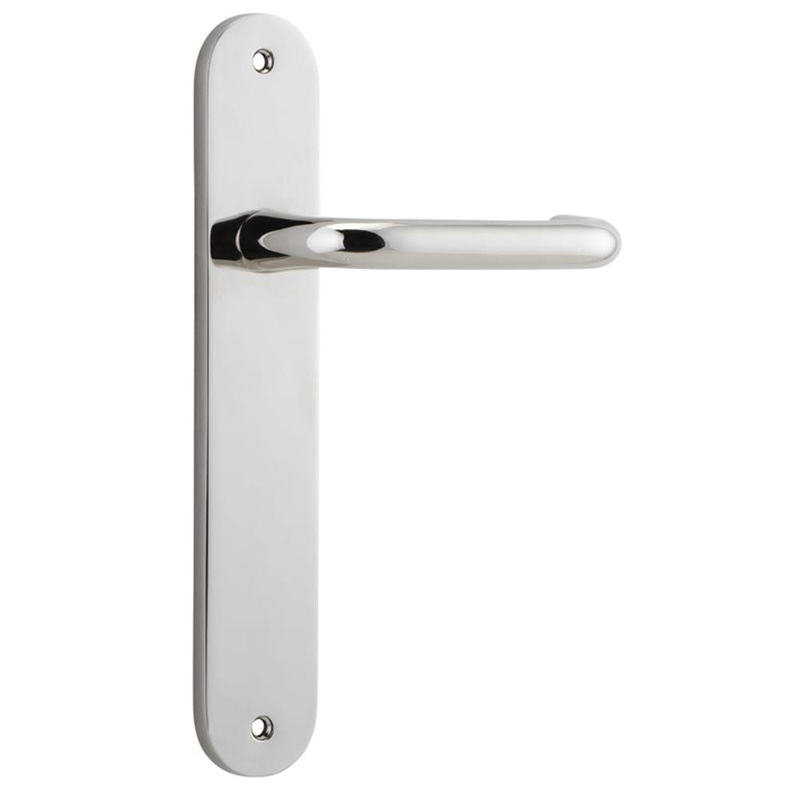 Door Lever Oslo Oval Latch Polished Nickel