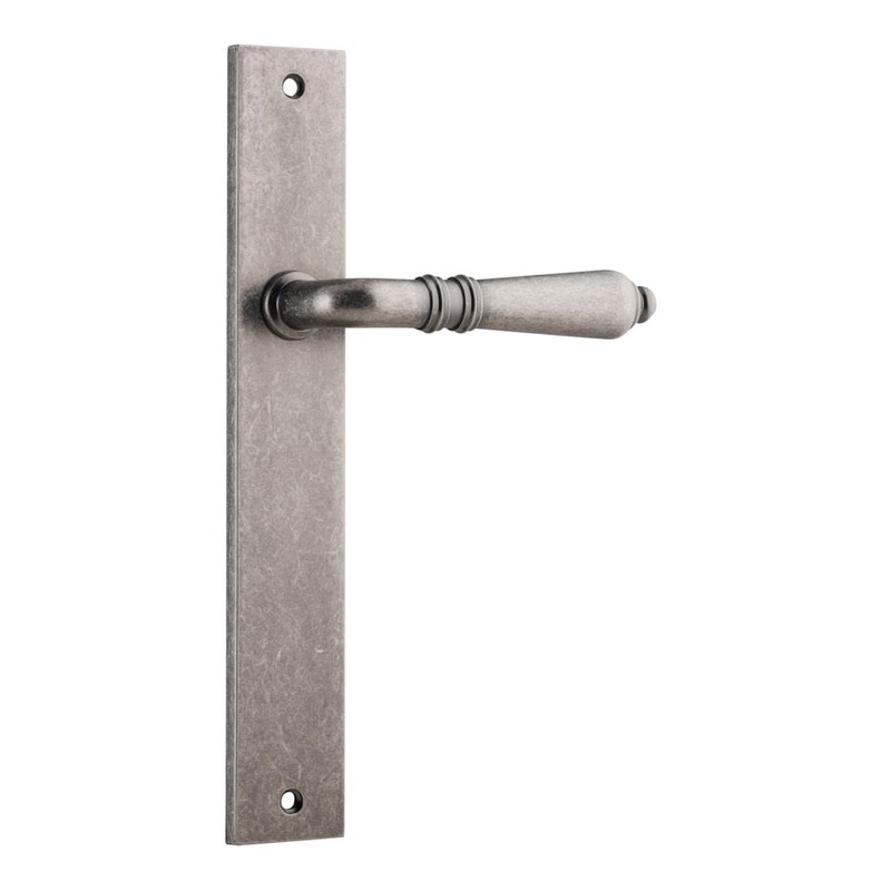 Door Lever Sarlat Rectangular Latch Distressed Nickel