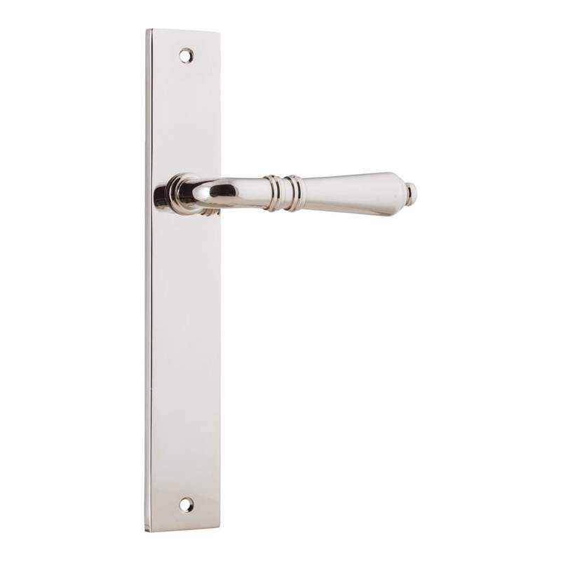 Door Lever Sarlat Rectangular Latch Polished Nickel