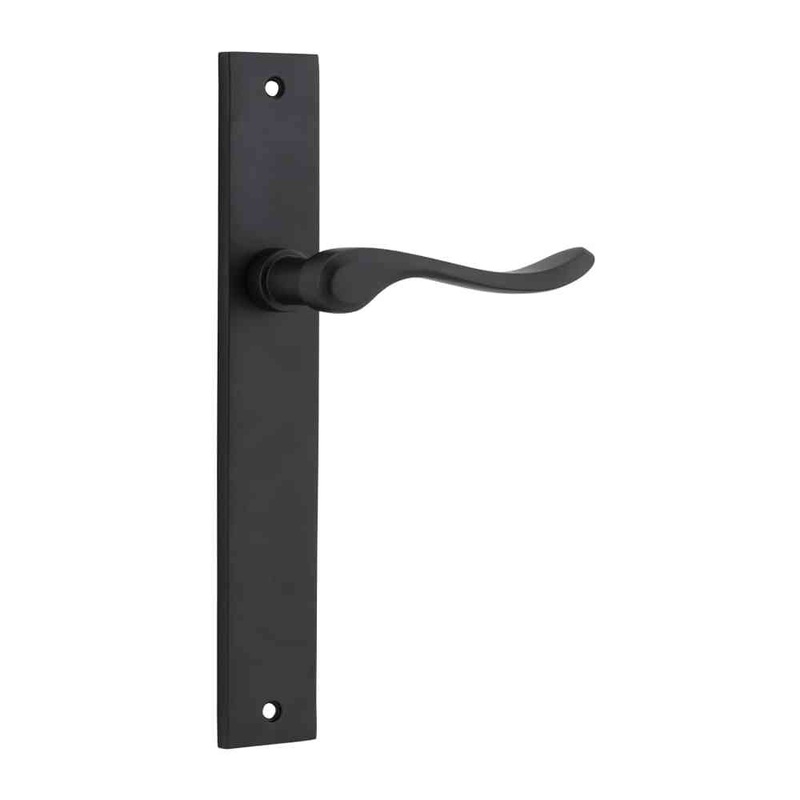 Door Lever Stirling Rectangular Latch Pair Matt Black