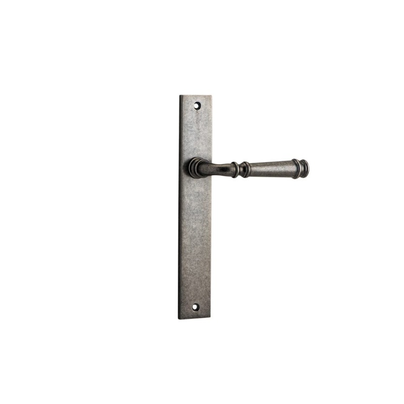 Door Lever Verona Rectangular Latch Distressed Nickel