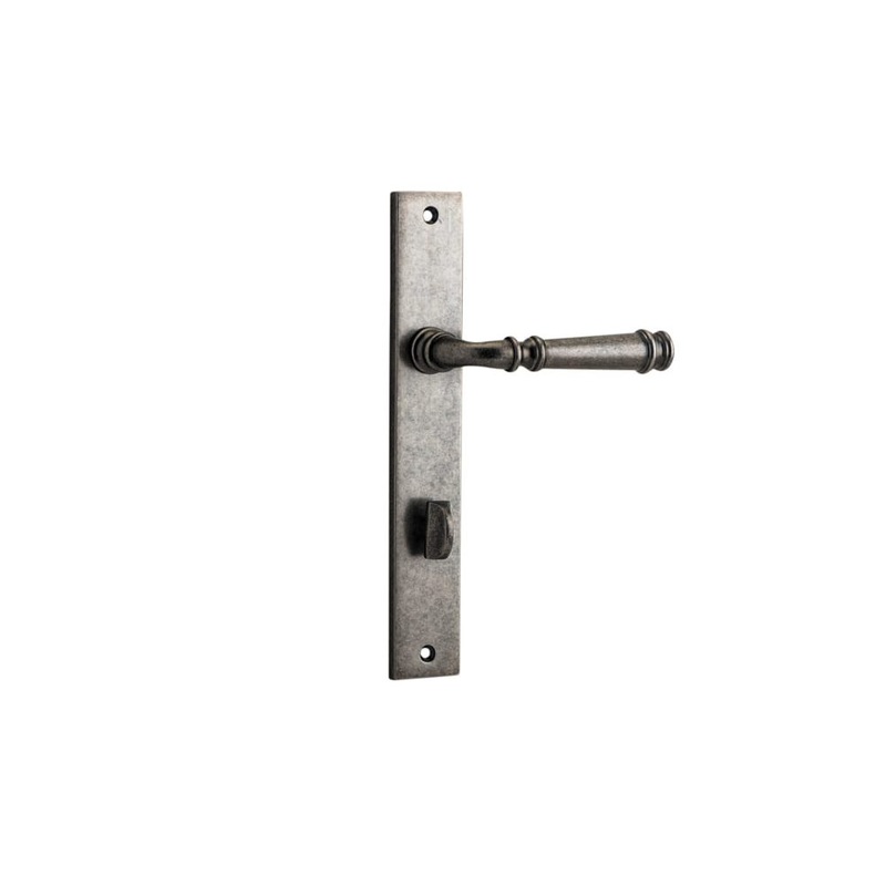 Door Lever Verona Rectangular Privacy Distressed Nickel
