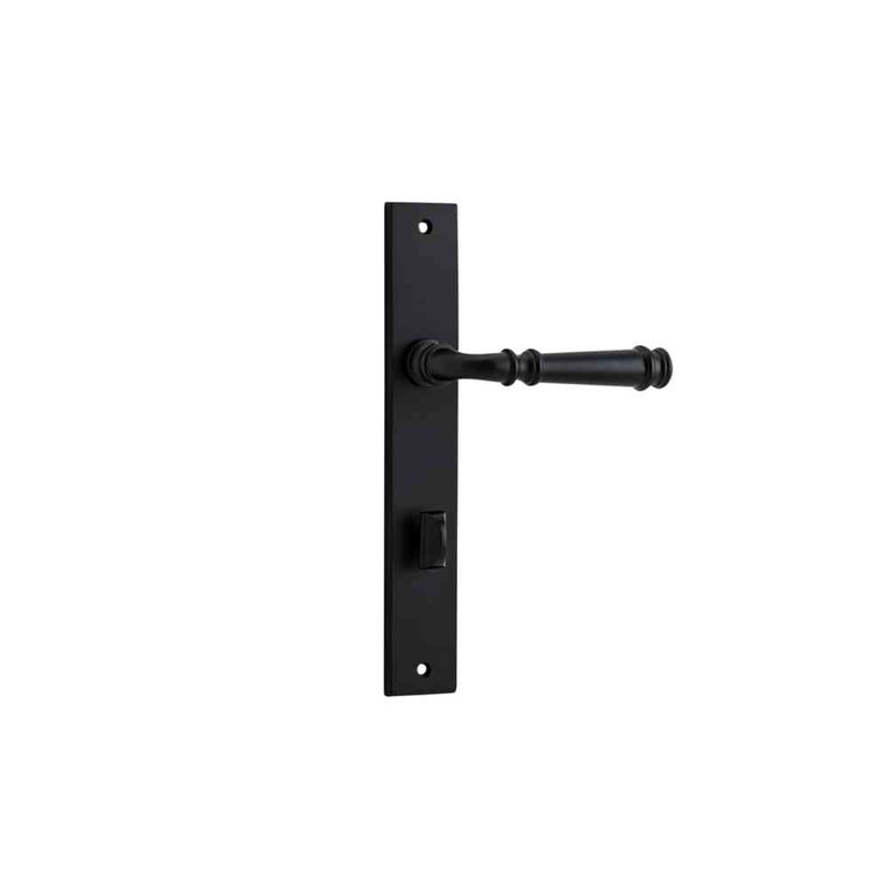 Door Lever Verona Rectangular Privacy Matt Black