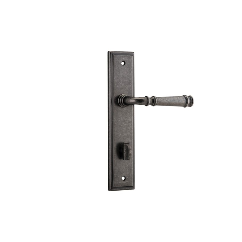 Door Lever Verona Stepped Privacy Distressed Nickel
