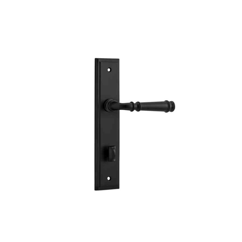 Door Lever Verona Stepped Privacy Matt Black