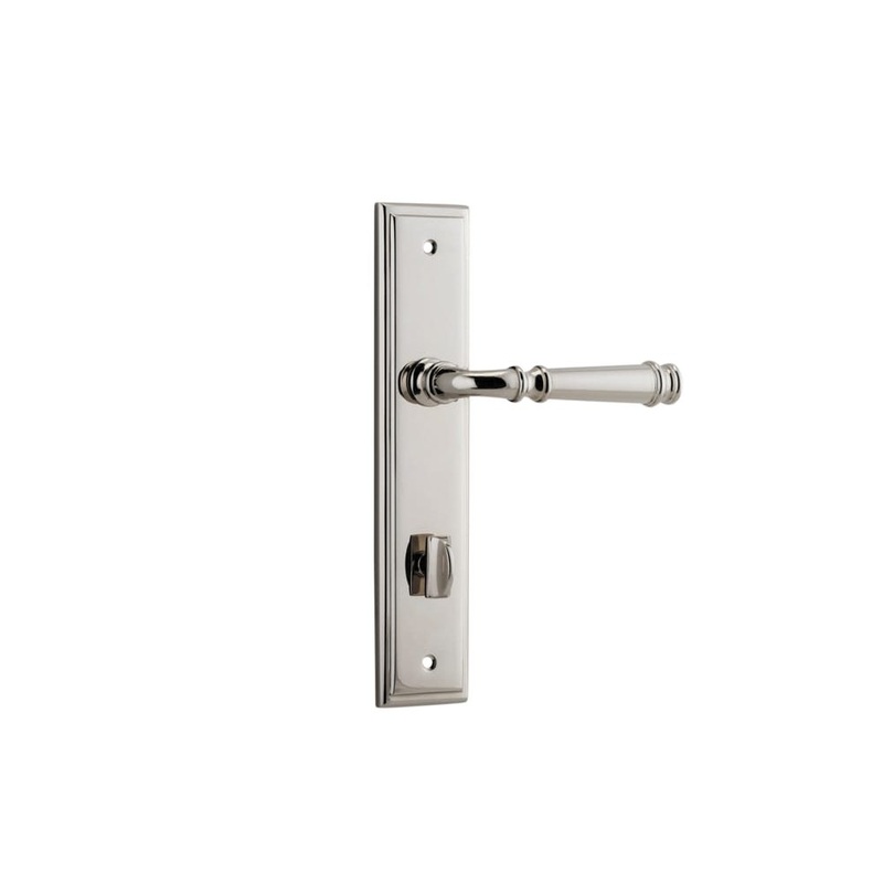 Door Lever Verona Stepped Privacy Polished Nickel