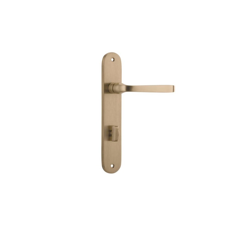Door Lever Annecy Oval Privacy Brushed Brass