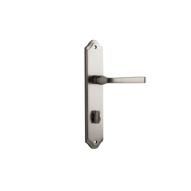 Door Lever Annecy Shouldered Privacy Satin Nickel
